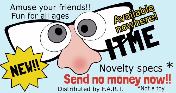 Fake comedy specs advert